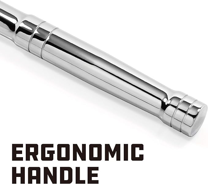 Powerbuilt 3/4" Drive Flex Handle, 19 Inches Long Extension Breaker Bar, Chrome Vanadium Steel Made - 643502