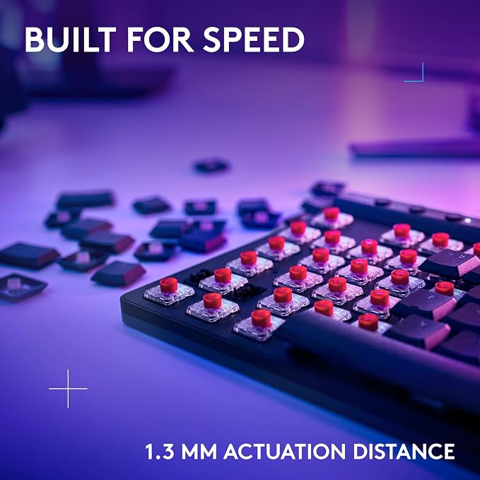 Logitech G515 Lightspeed TKL Wireless Gaming Keyboard (Tactile) - Black | LIGHTSPEED, low profile gaming, LIGHTSYNC RGB, thin tenkeyless design, PBT keycaps, mechanical switches