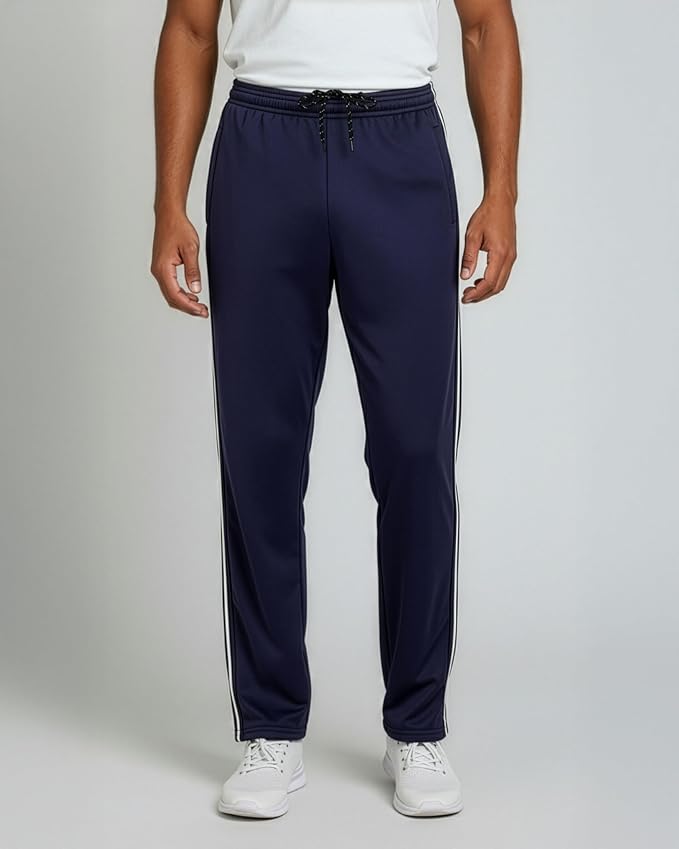 3 Pack Men's Mesh Open Bottom Sweatpants Active Athletic Workout Gym Pocket | Available in Big & Tall, Uncuffed, Elastic Waistband, Drawstring, Straight Leg, Running, Jogging, Exercise, Training, Sports