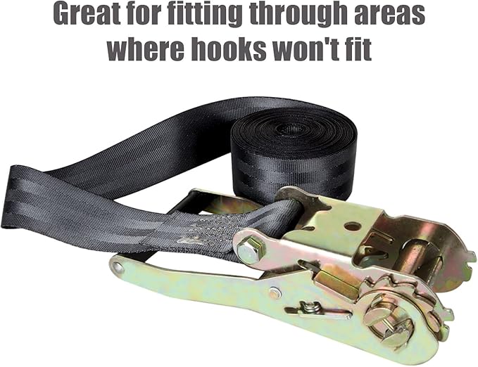 2 Pack 2 Inch Endless Ratchet Strap Heavy Duty 20ft Tie Down Straps Ratchet, 8000 LBS Break Strength, Cargo Ratchet Straps for Motorcycles, Truck, Trailers, Kayaks, Car Roof