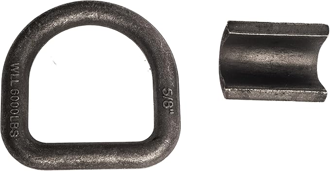 Hi Gear 5/8-inch 18000 Lbs Load Capacity Weld-on Flip D-Ring Anchor Flatbed Truck Trailer Ratchet Strap Cargo Tie Down (2)
