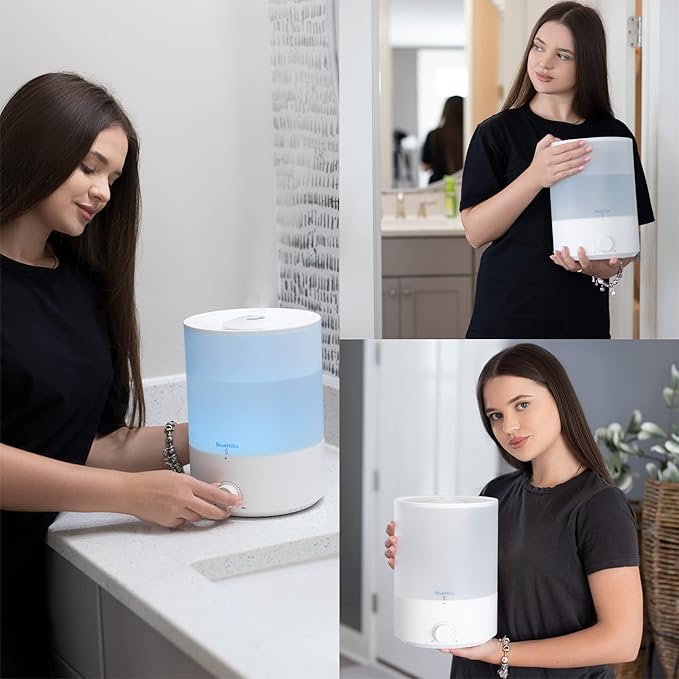 BlueHills Premium Set of Two Large 2500 ML and 4000 ML XL Essential Oil Diffusers Humidifier Combo for Large Room Home with Décor LED Lights Great Gift – Value Pack of White