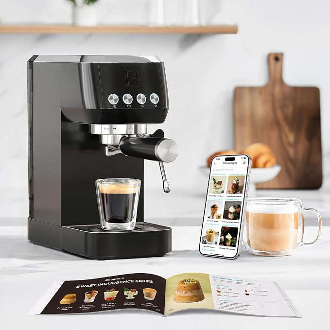 CASABREWS 3700 Essential Espresso Machine, Stainless Steel Espresso Maker | 20-Bar Italian Pump, Powerful Steam Wand, 43.9oz Removable Water Tank, Compact Espresso Maker for Home, Cappuccino & Latte