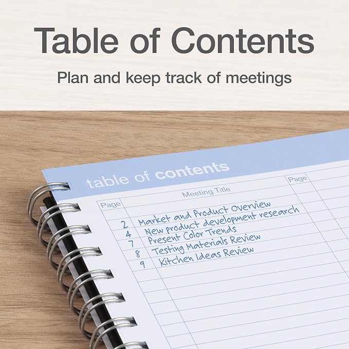 Oxford Meeting Notebook, Undated, Customizable Work Notes, Spiral Bound, Black Cover, Heavyweight 32 lb. White Paper, 7.5" x 10", 160 Pages (63830) (Pack of 12)