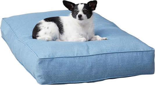 Casey Small (36 x 24 in.) Denim Rectangle Indoor/Outdoor Pillow Style Dog Bed