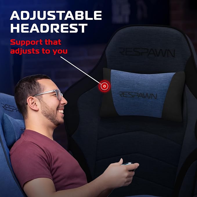 Respawn 900 Gaming Recliner Chair with Footrest, Cup Holder and Swivel | Ergonomic gaming recliner with footrest, cup holder, lumbar support, 135° recline & 360° swivel for console gaming
