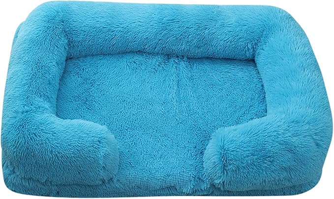 Dog Beds Large Sized dog Orthopedic, Sofa Dog Bed with Waterproof Lining and Nonskid Bottom, Rectangle Washable Dog Bed for Medium Small Dogs and Cats Comfortable ( Color : Blue , Size : 51 x 35" )