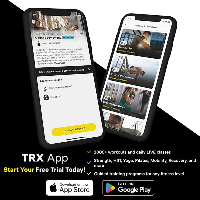 TRX GO Suspension Trainer, At Home, Portable Gym Workout, For Strength Training, Full Body Exercise Equipment
