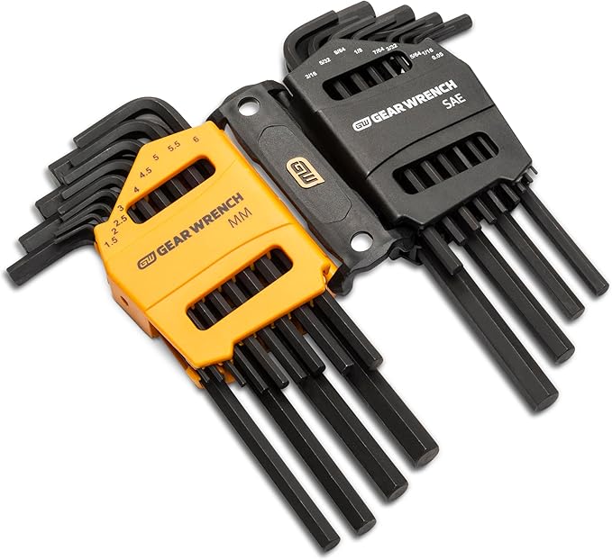 GEARWRENCH 26 Piece Long Arm SAE/Metric Hex Key Set - 83504