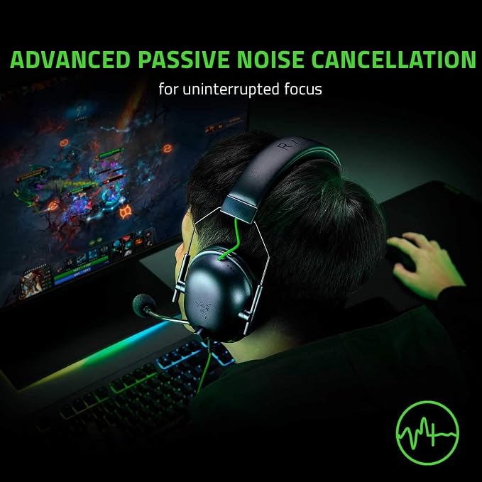 Razer BlackShark V2 X Gaming Headset: 7.1 Surround Sound - 50mm Drivers - Memory Foam Cushion - For PC, PS4, PS5, Switch - 3.5mm Audio Jack - Black | 7.1 Surround Sound, 50mm Drivers, Cardioid Mic, Lightweight, Memory Foam, Noise Isolating Earcups, for...