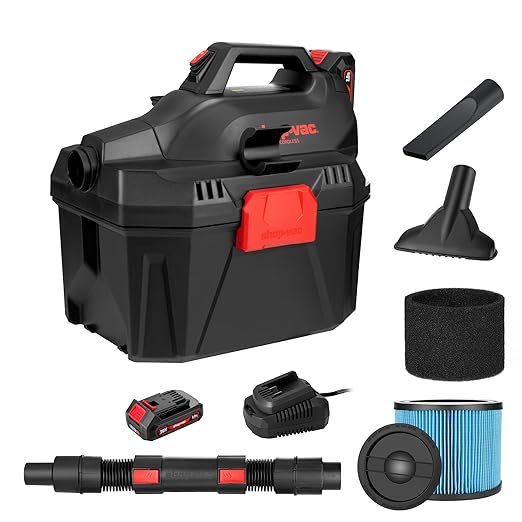 Shop-Vac 20V Cordless Wet/Dry Vacuum, 3-in-1 Portable Shop Vacuum Cleaner, Detachable Blower, Battery and Charger Included, Ideal for Jobsite, Garage, Car & Workshop