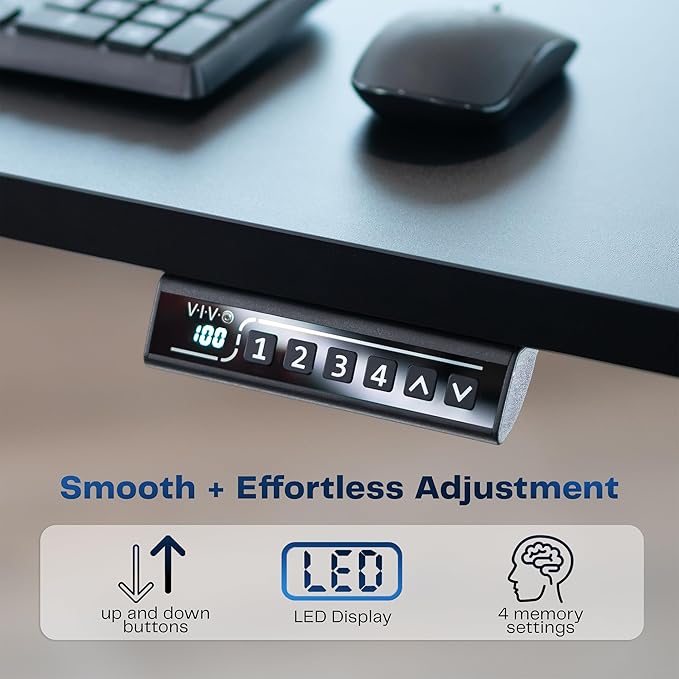 VIVO Electric 63 x 32 in Standing Desk, Memory Height Adjustment, 1B Series, Holds 220 lbs, Light Wood Top Gray Frame, DESK-KIT-1G1C