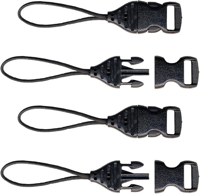 OP/TECH USA 1301082 Mini QD Loops - 1.5mm - System Connectors (Black) - Set for Cameras, Cell Phones & Binoculars
