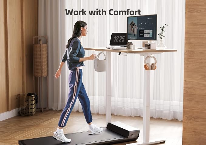 YDN 63 x 24 Inch Nature Electric Standing Desk | Adjustable Height, Sit Stand, Cable Management, Ergonomic, Home Office