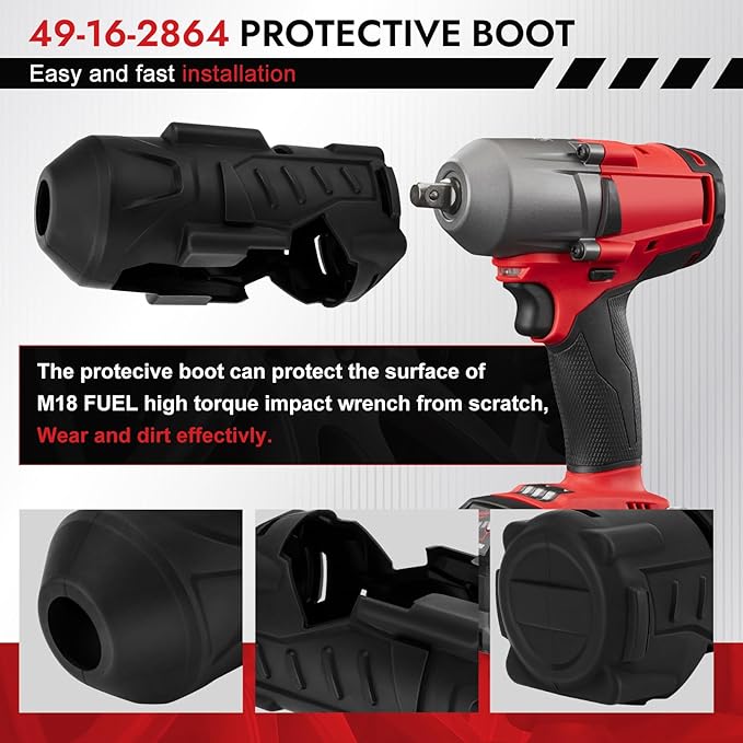 49-16-2864 M18 3/4 Impact Protective Boot For Milwaukee 2864-20 2863-20 2862-20 M18 3/4" Fuel High Torque Impact Wrench