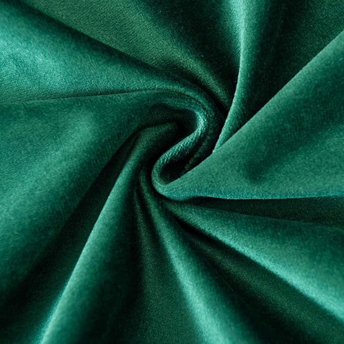 Dark Green 26x26 Decorative Velvet Euro Throw Pillow Covers Case Set of 2 | JUSPURBET Cozy Soft Couch Covers with Invisible Zipper for Modern Couch Sofa Bed Living Room Bedroom Home Decor Christmas
