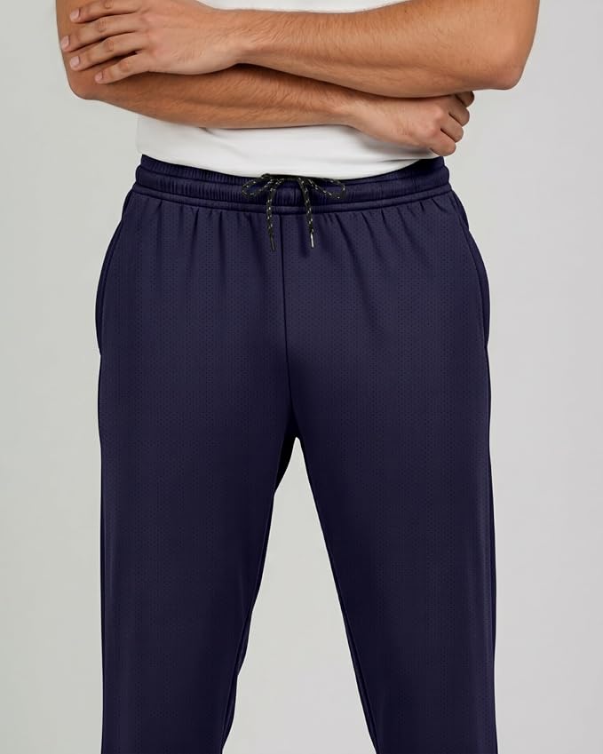 3 Pack Men's Mesh Open Bottom Sweatpants Active Athletic Workout Gym Pocket | Available in Big & Tall, Uncuffed, Elastic Waistband, Drawstring, Straight Leg, Running, Jogging, Exercise, Training, Sports