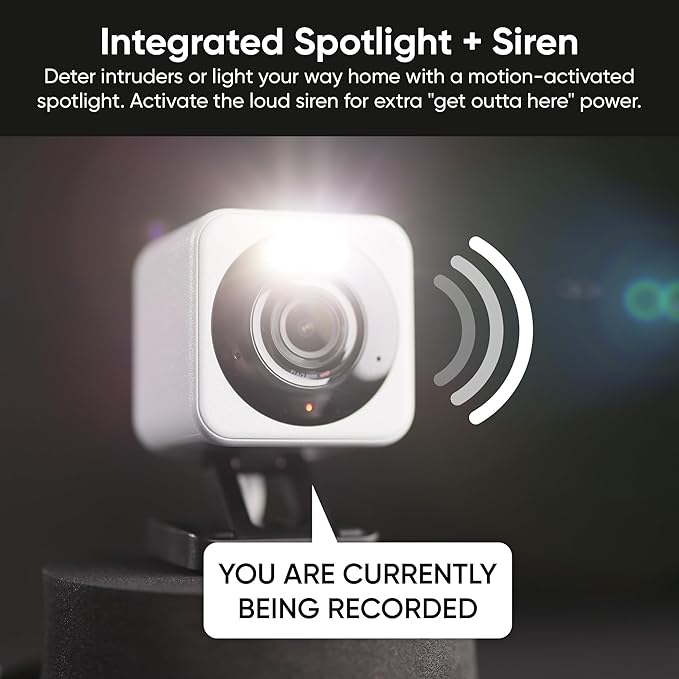 WYZE Cam v4 (Latest Model), 2.5K AI Security Camera, Indoor/Outdoor Cameras for Home Security, Baby Monitor & Pet Camera, Color Night Vision, No Subscription Required, Free Expert Help (2 Pack)