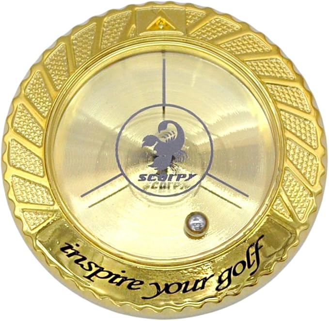 scorpy Golf Level Ball Marker with Metal Bead and Hat Clip, High Precision Putting Green Reading Aid Golf Accessories, Precision Alignment Tool for Perfect Putts