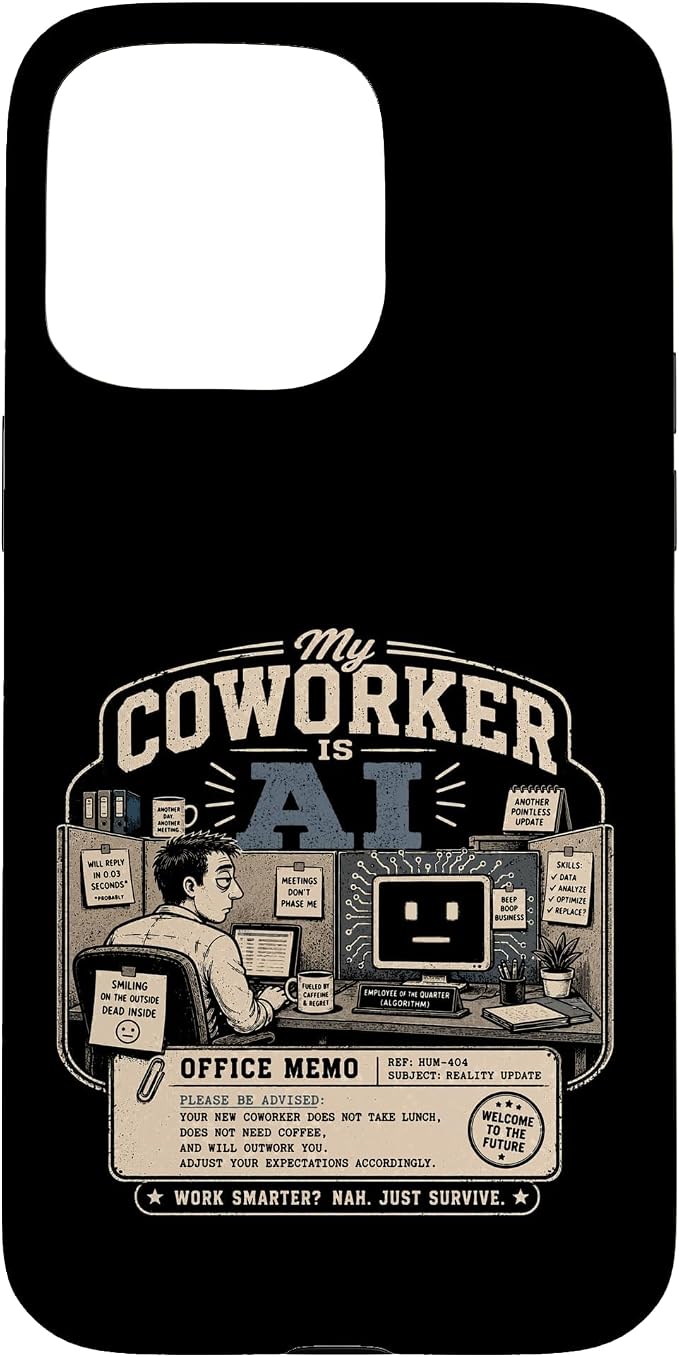 My Coworker is AI Office Humor Funny Workplace Replacement Case for iPhone 15 Pro Max