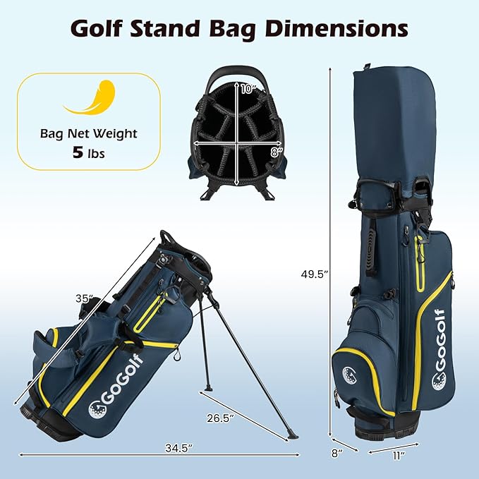 Goplus Complete Golf Club Set for Men, 12 Pieces Right Hand Golf Clubs with #1 Driver, #3 Fairway, #5 Hybrid, #5, #6, #7, #8, #9, #P & #S Irons, Putter, 3 Head Covers, Golf Stand Bag, Rain Hood