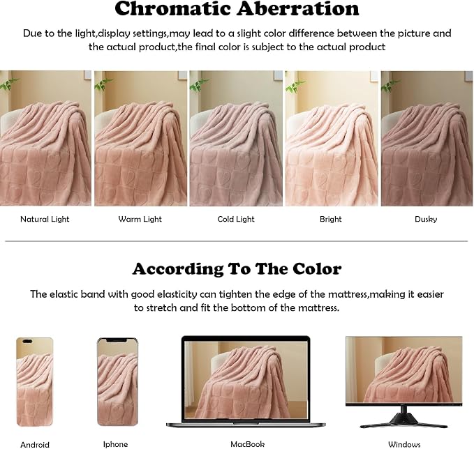 NEWCOSPLAY 3D Heart Checkered Flannel King Blanket, Pink Love, 90"x110" | Super Soft Cute Lightweight Decorative Premium Silky Fleece Blanket for Couch Sofa Bed, Gift for Women Men, All Season Use