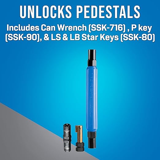 Jonard Tools SSK-950 Tools Can Wrench Kit with P Key & Star Key