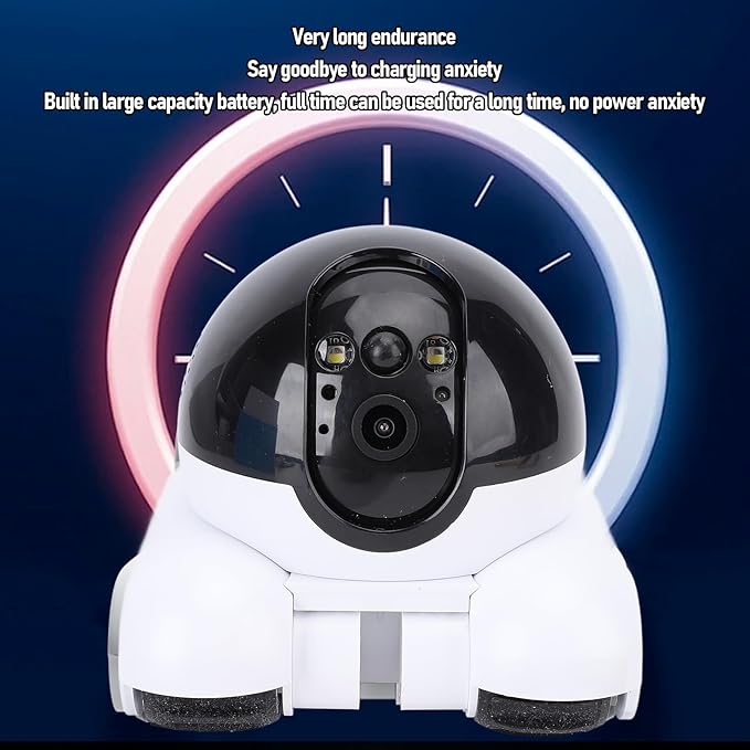 Movable Pet Camera with Double Lens 1080P Dual Rotating Picture Watching Wireless Indoor Security Camera for Cats Dogs