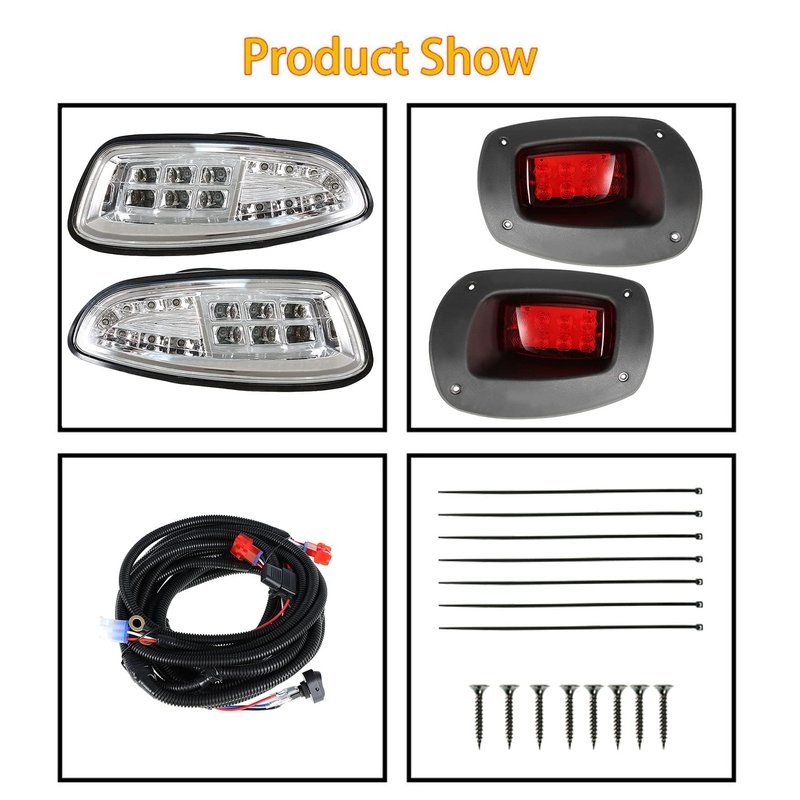 WFLNHB Light Kit Replacement for EZGO RXV Golf Cart 2008-2015