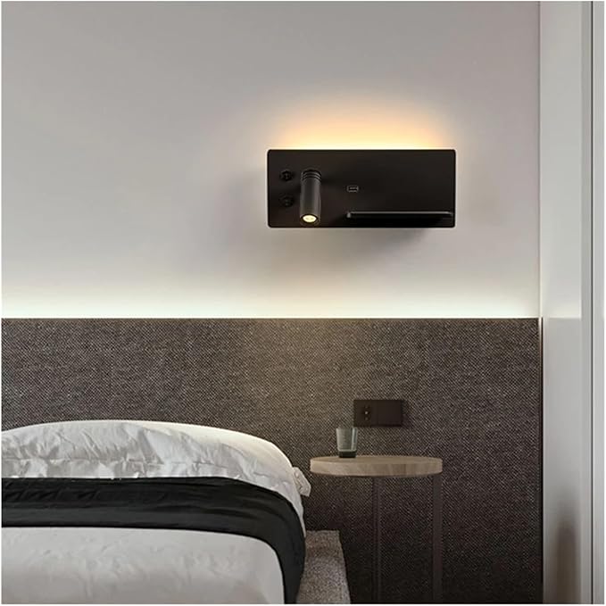 Wireless Charging Column Modern Minimalist Style LED Tone Wall Light Black White Luxury Home Decor Home Appliances Bedroom Nightstand, Lighting Chandelier