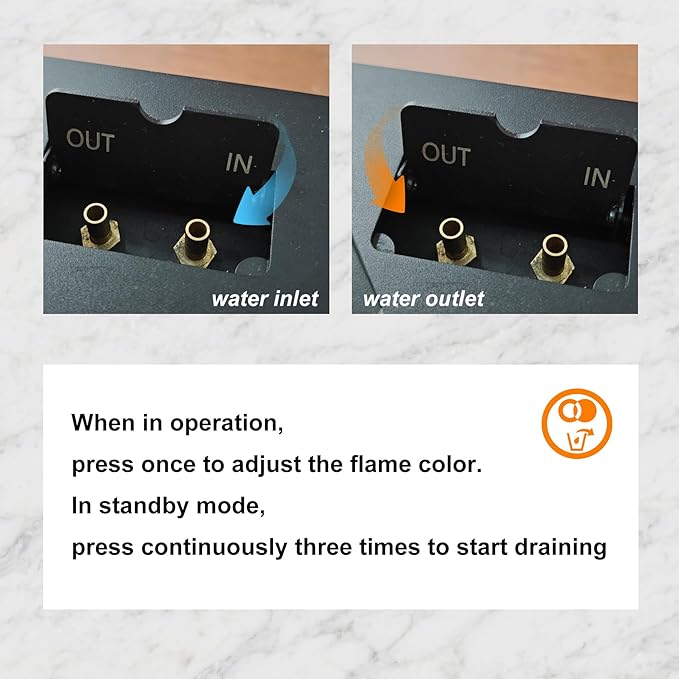 70.9" 3D Water Vapor Electric Fireplace Heater - Humidifier Function,Smart APP/Remote Control,Colorful Realistic Flame, Decorative Steam Atomizing Fireplace for Home, Office, Hotel & Restaurant