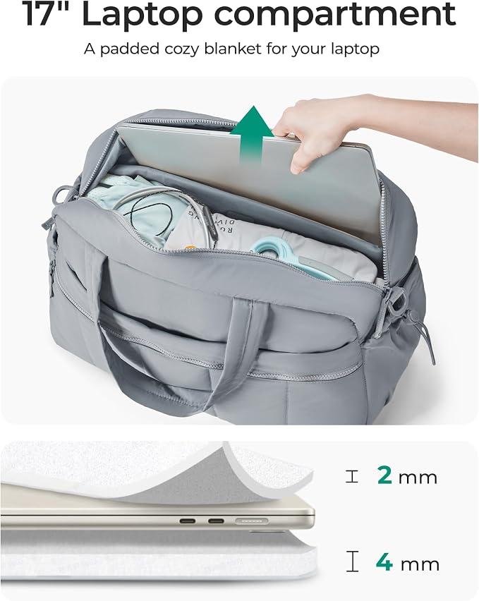 BAGSMART Duffle Bag for Travel, Gym Bag for Women, Weekender Carry on Bag | PVC Wet Pocket, Airline Approved Personal Carry-on Size, Fits Under-seat, One Bag for Gym, Travel, Hospital, Overnight