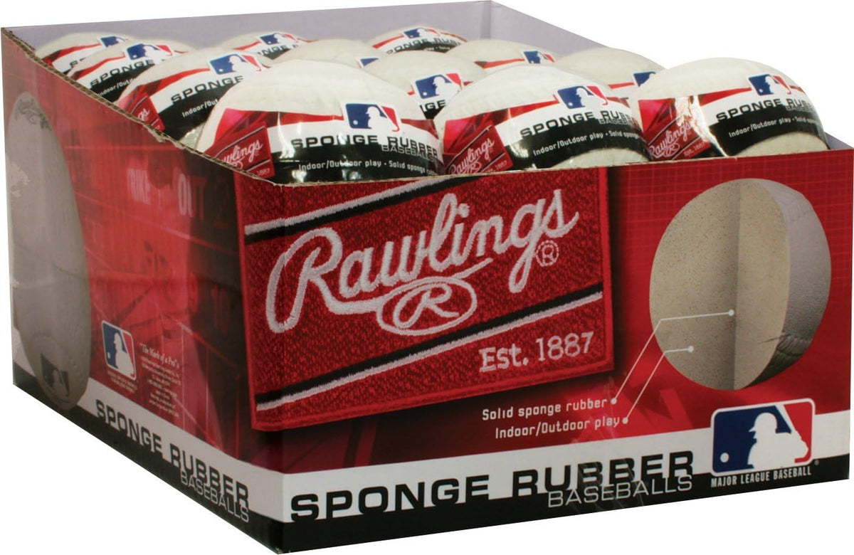 Rawlings Non-Marking Baseballs - Youth Indoor/Outdoor Play | Box of 24, Durable Sponge Rubber