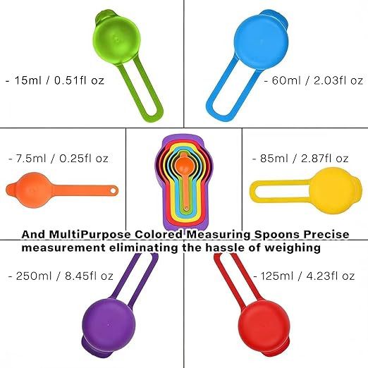 Flour Funnel for KitchenAid Stand Mixer Attachments and Accessories 3 in 1 Baking Set with Measuring Spoons Spatula for 4.5‑5 Qt Mixers
