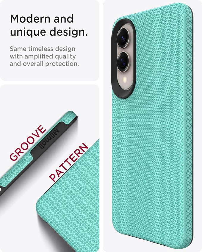 Miimall Slim ��� Rugged for Samsung S25 Edge Case, 10FT Military Shockproof Dropproof, Anti-Slip Grip Anti-Scratch Dustproof Men Thin Heavy Duty Protective Case for Galaxy S25 Edge, Mint Green