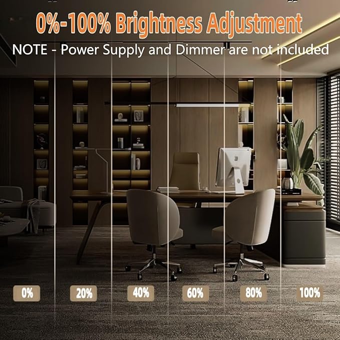 IP65 COB LED Strip Light, 480LEDs/m High Density 6000K Cool White, 16.4FT DC12V Flexible Cuttable CRI90+ Uniform No-Spot Lighting for Kitchen,Bathroom&Under Cabinet,Home DIY Lighting(No Power Supply)