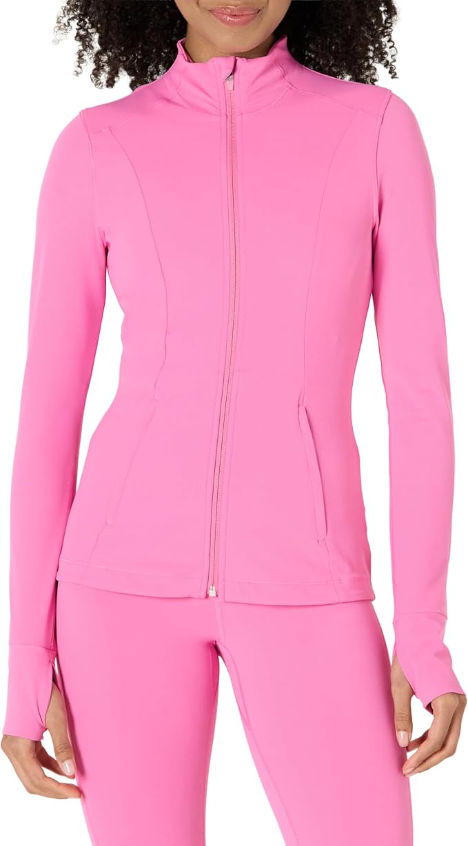 Amazon Essentials Women's Active FormFlex Buttery Soft Slim Fit Quarter Zip Long Sleeve Pullover Jacket