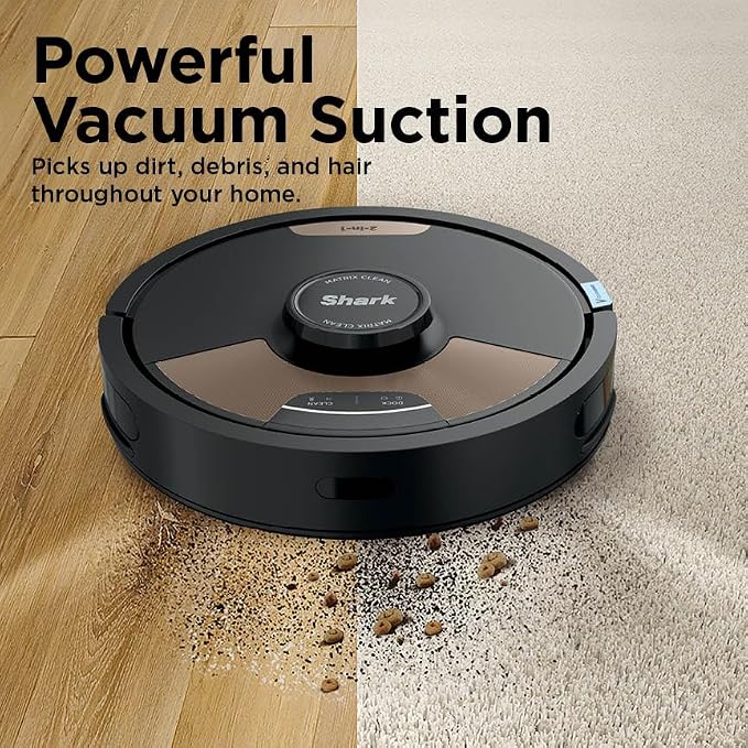 Shark Matrix Plus Robot Vacuum and Mop,UR2650WS | Sonic Mopping, Matrix Clean, CleanEdge, HEPA 30-Day Self-Empty Base, 360° LiDAR Mapping, Self-Cleaning Brushroll, Wi-Fi