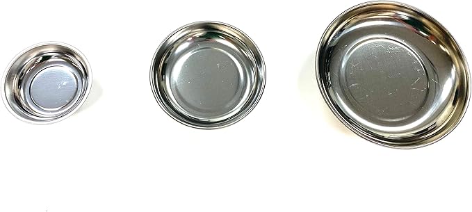 The Stop Shop Magnetic Parts and Hardware Trays 3, 4 and 6 Inch In Diameter