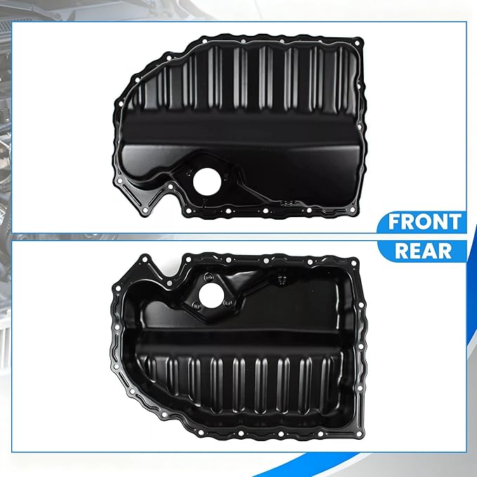 264-713 Lower Engine Oil Pan Sump & Drain Plug Compatible with Audi A3 Q3 TT Volkswagen Beetle CC Golf Passat 2005-2018 Replaces 06J103600J