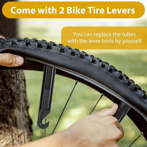 AV32mm Schrader Valve Bike Tubes by [Brand Name] - 2 Pack 18 Inch Butyl Rubber Inner Tubes with Tire Levers | Fits 18 x 1.75-2.125