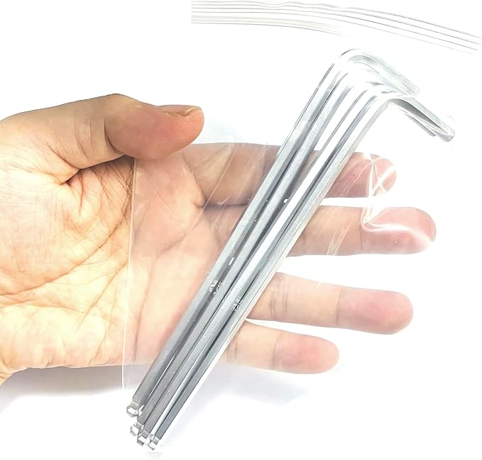 4pcs 3/16 Ball End Allen Wrench sets,3/16" Hex Key Wrench set,allen key Door Key L Shaped hex wrench set with Long Arm.