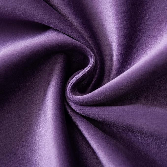 24x24 Pillow Covers Decorative Velvet Throw Pillow Covers Set of 2,Purple | JUSPURBET Luxury Cushion Covers with Invisible Zipper for Modern Couch Sofa Bed Living Room Bedroom Home Decor