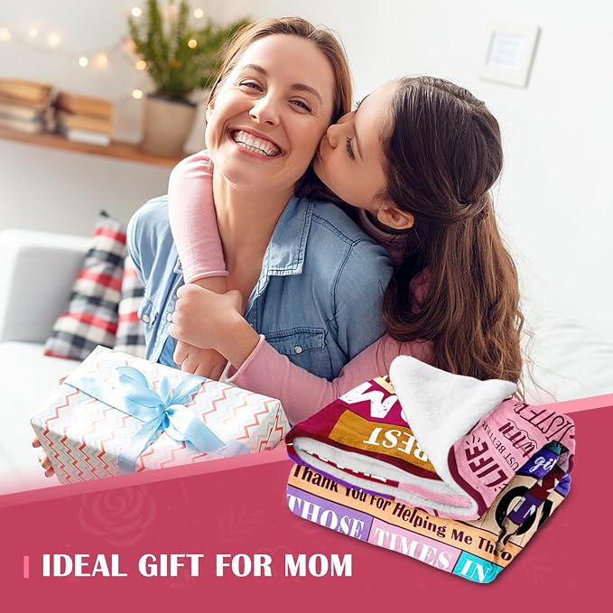 Birthday Gifts for Mom from Daughter or Son, To My Mom Blanket, 60" x 80" | Best Mom Ever Gift, I Love You Mom Gifts On Christmas, Mothers Day, Valentines Day, Anniversary