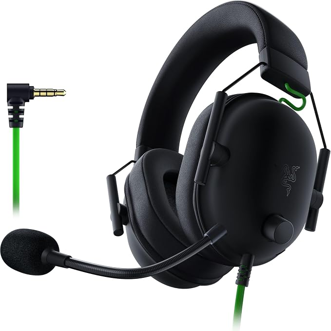 Razer BlackShark V2 X Gaming Headset: 7.1 Surround Sound - 50mm Drivers - Memory Foam Cushion - For PC, PS4, PS5, Switch - 3.5mm Audio Jack - Black | 7.1 Surround Sound, 50mm Drivers, Cardioid Mic, Lightweight, Memory Foam, Noise Isolating Earcups, for...