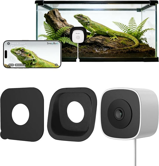3MP 2K AI Reptile & Aquarium Camera with Angle Magnetic Mount, Close-Focus Lens for Fish Tank Terrarium Lizard Snake Pet, 2.4G&5GHz WiFi, 24/7 Recording, Anti-Glare & No Reflection