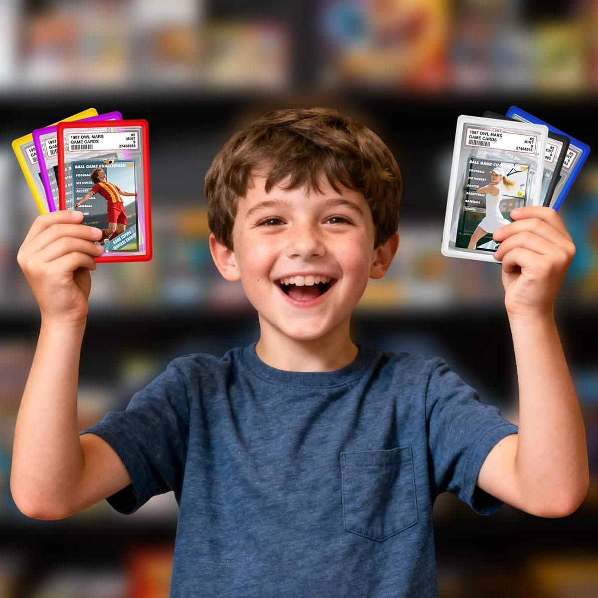PSA Graded Card Slab Bumper Set - Hard TPU Protectors with Label Position for Game & Trading Cards