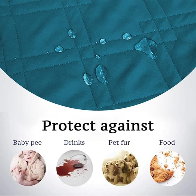 Waterproof Dog Bed Covers for Couch Protection, Water-Resistant Soft Dog Pet Blanket Anti-Slip Dog Blanket for Bed, for Furniture Bed Couch Sofa (Deep Blue,96x82inch)