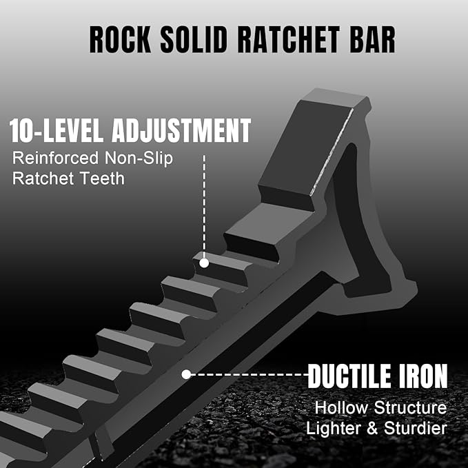 Torin 3 Ton Steel Heavy Duty Jack Stands, Double Locking Pins Car Lift Jack, Black, 2 Pack