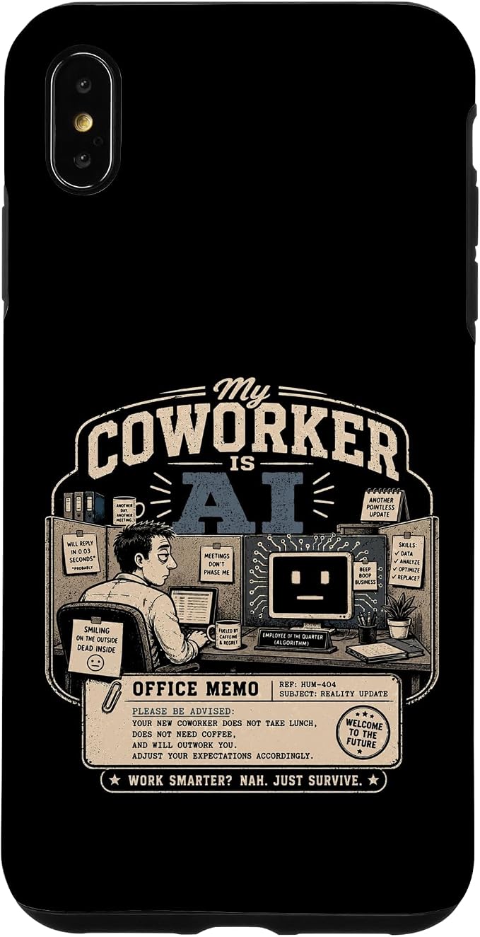 My Coworker is AI Office Humor Funny Workplace Replacement Case for iPhone Xs Max